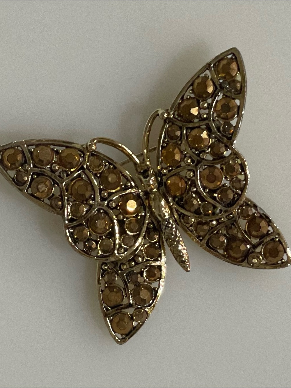 Vintage 1960’s Gold-Tone Butterfly Brooch Jewelry Hollycraft Cottage Grandma